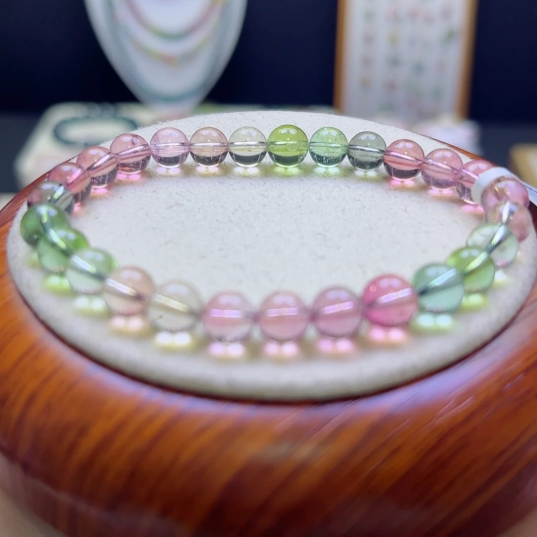 碧玺手链未镶嵌马卡龙6.8mm