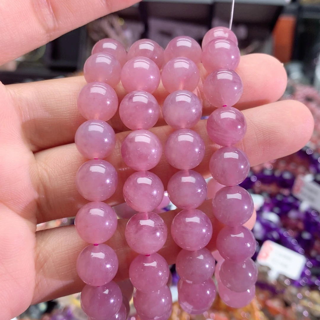 芙蓉石手链未镶嵌紫马粉10