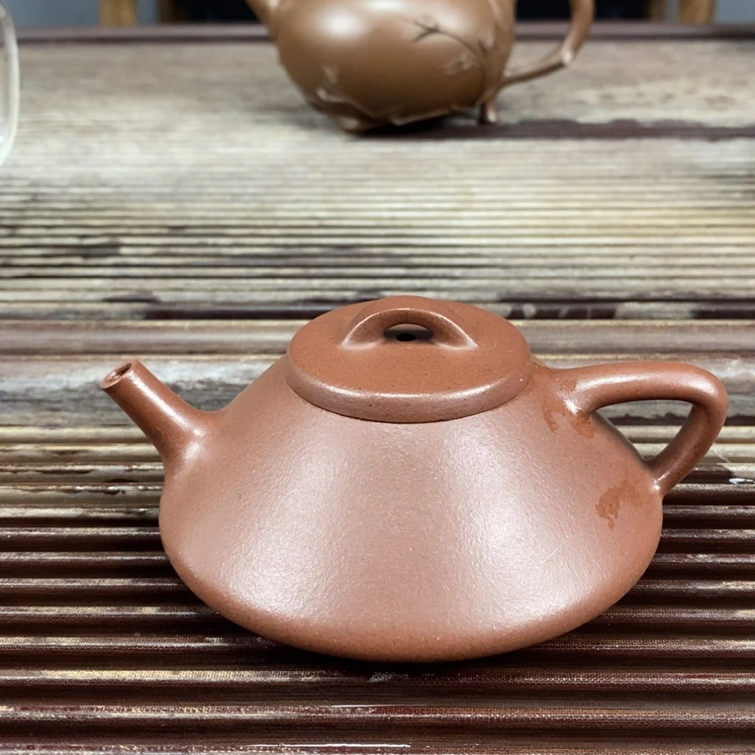 紫砂茶壶宜兴原矿紫砂壶底槽清石瓢150c