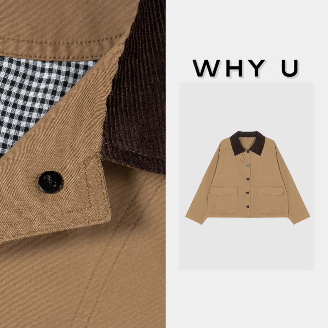 WHY U-25SS秋季棉质翻领短款工装夹克外套【腾伽】