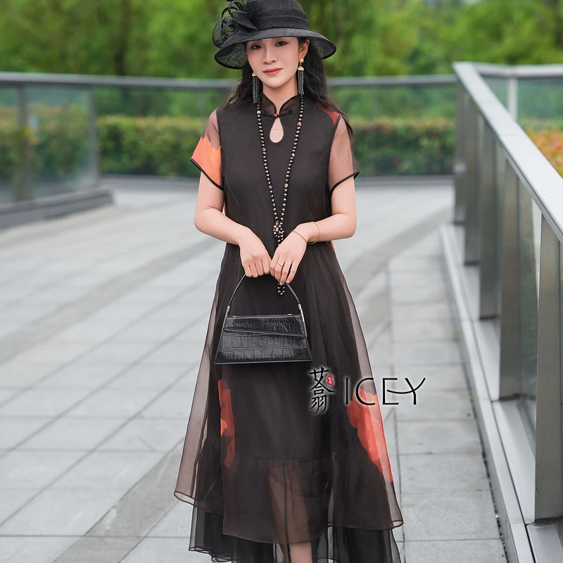 艾翕甄选【柳如烟】新中式连衣裙ZX2501212-1