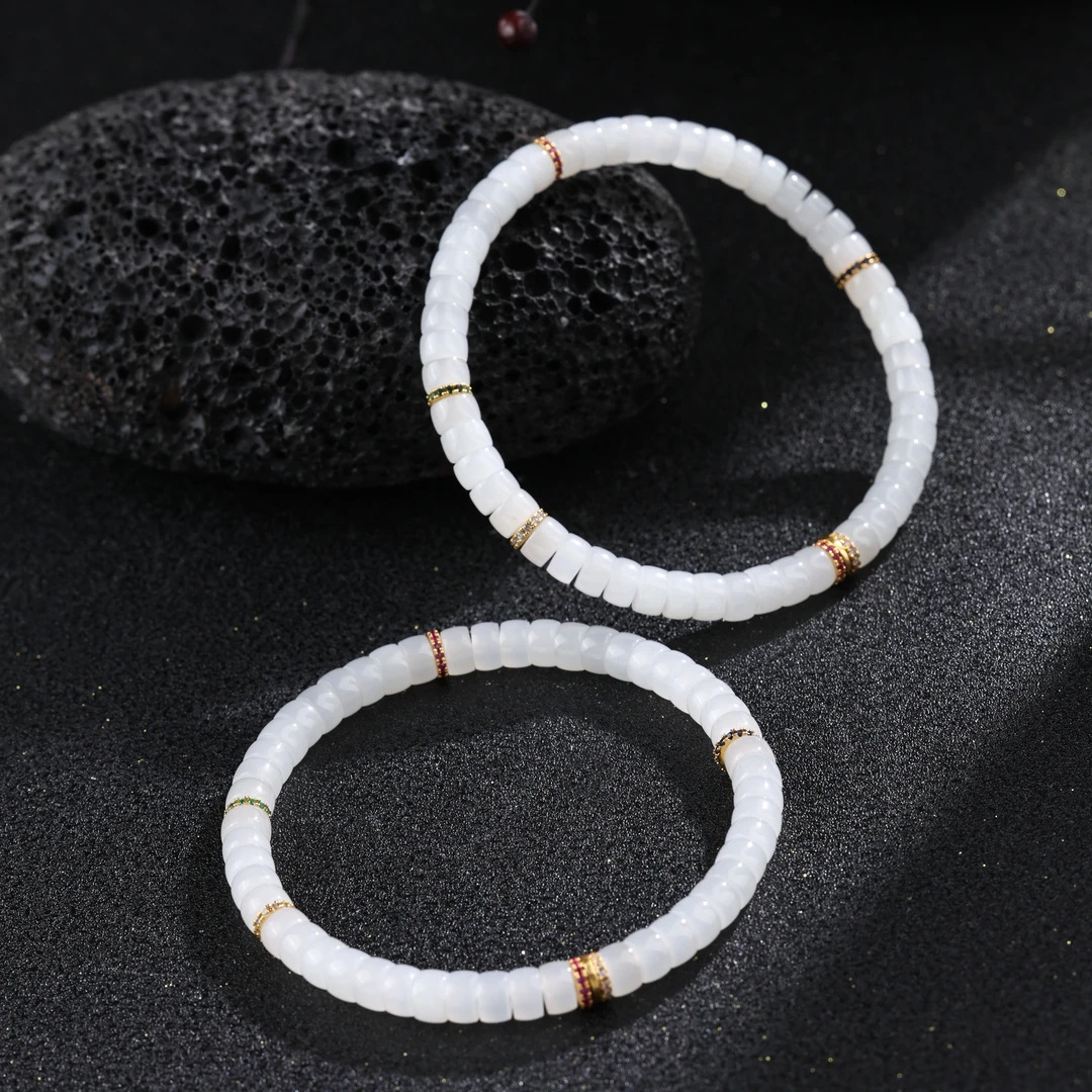 【举石优选】S0928-S3793-6和田玉手串（一件/多样性发/约5mm+）Y