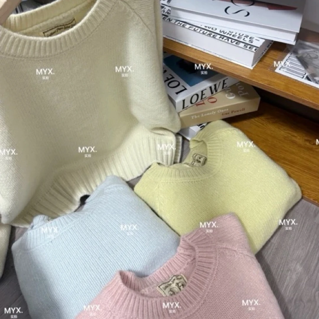 【MYX.实拍】秋冬净版俏皮小短款套头毛衣