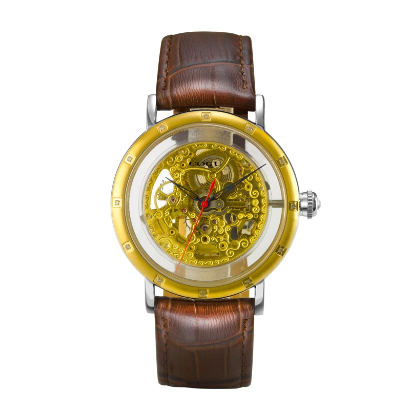 COGU悬浮全镂空真钻机械腕表