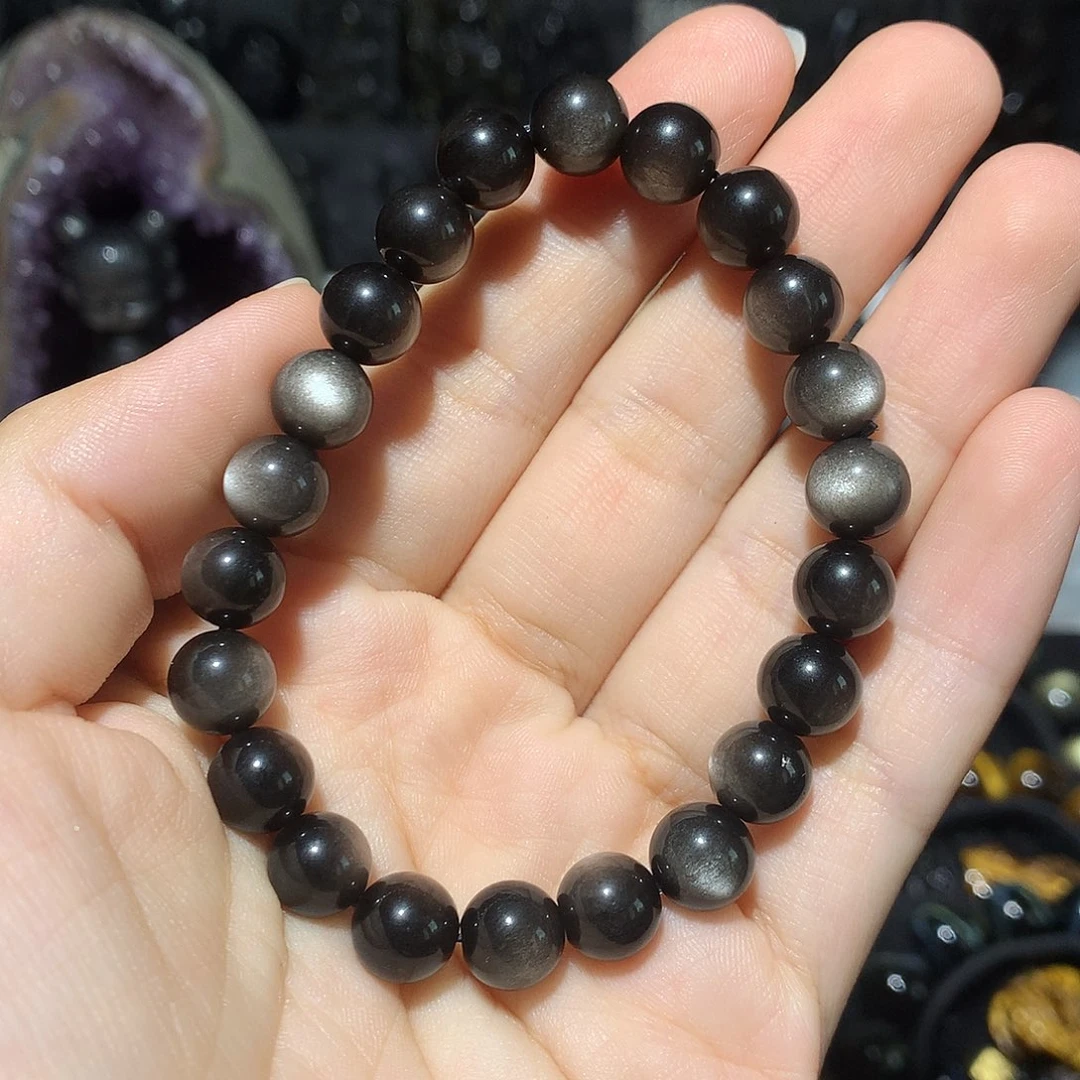 黑曜岩未镶嵌手链❤️****