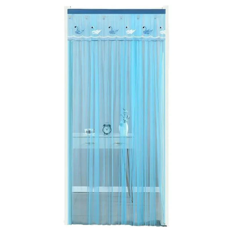 【官补】家用夏季防蚊门帘免打孔蕾丝门帘隔断帘卧室装饰帘防蝇虫