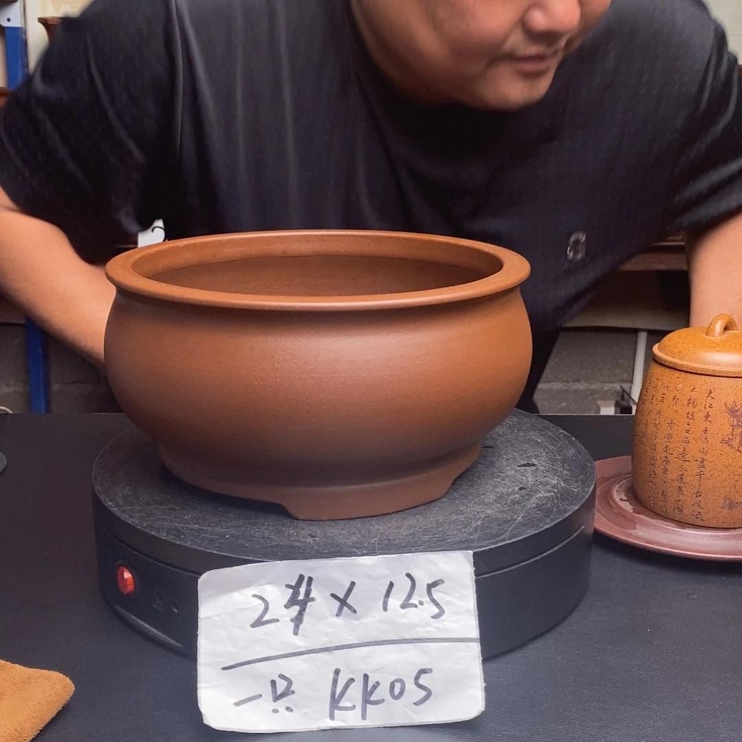 紫砂花盆货号一只KK005