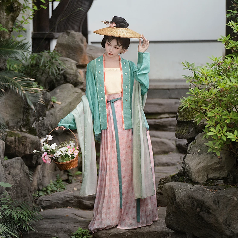 瞳莞原创上上签*大利直领对襟直袖短衫吊带汉服日常套装夏季新品