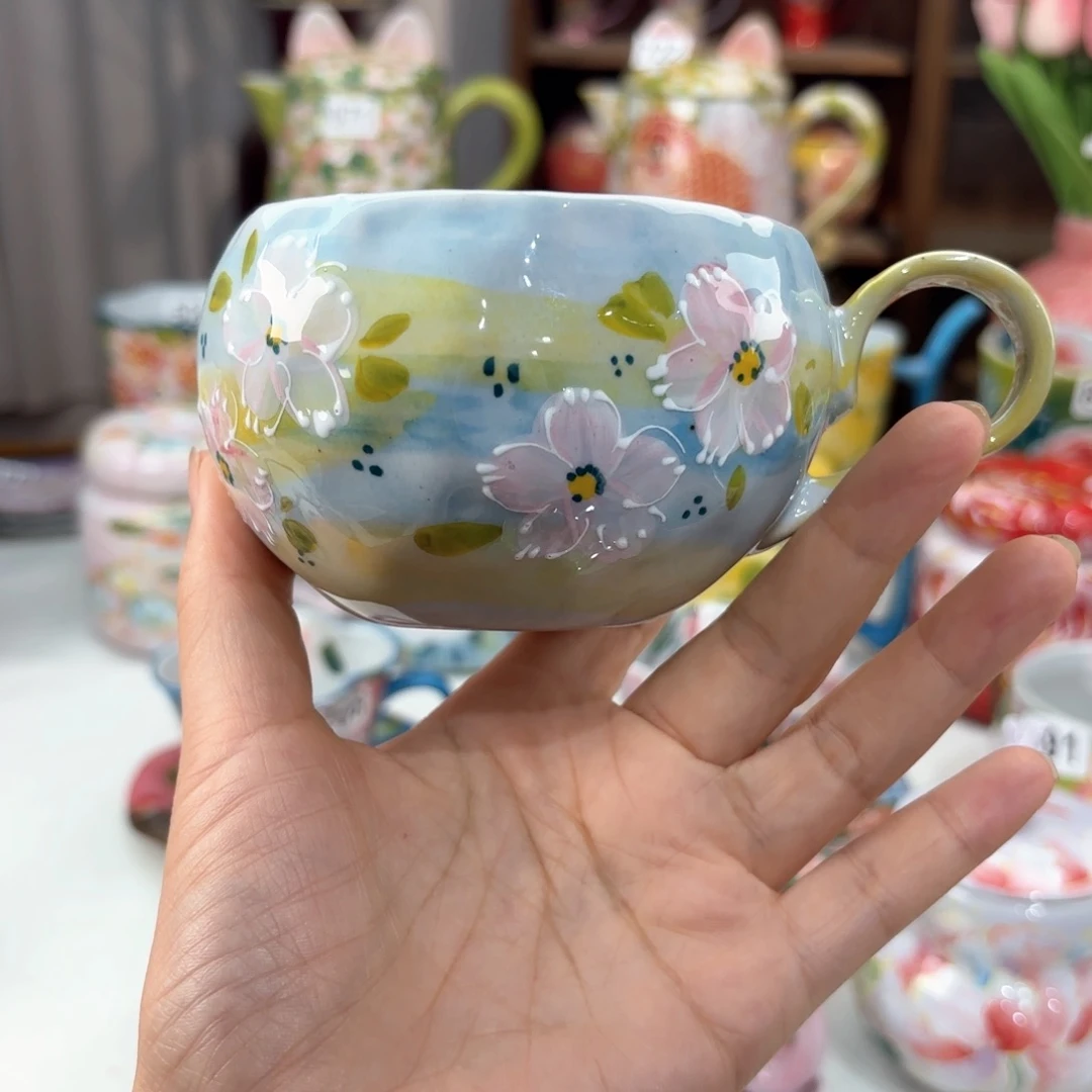 景德镇手绘高温釉下彩陶瓷茶具