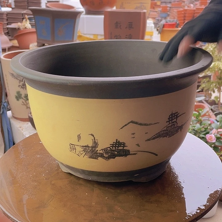 宜兴紫砂花盆002大