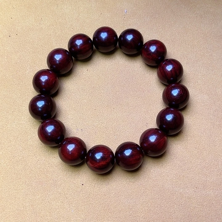 小叶紫檀手串/手链1.5鸡血红高油高密