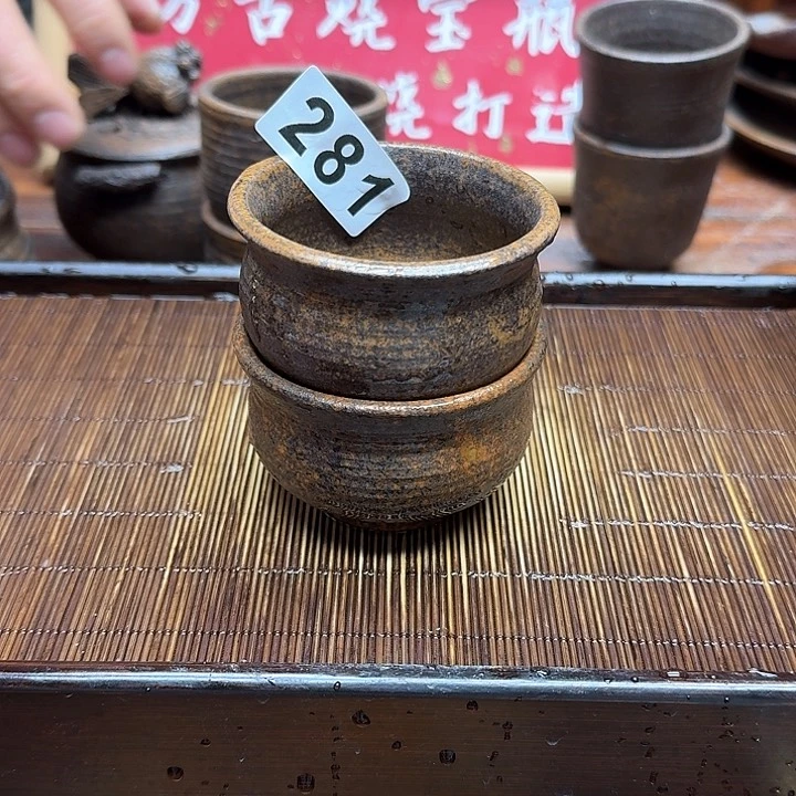 纯手工制作粗陶茶具