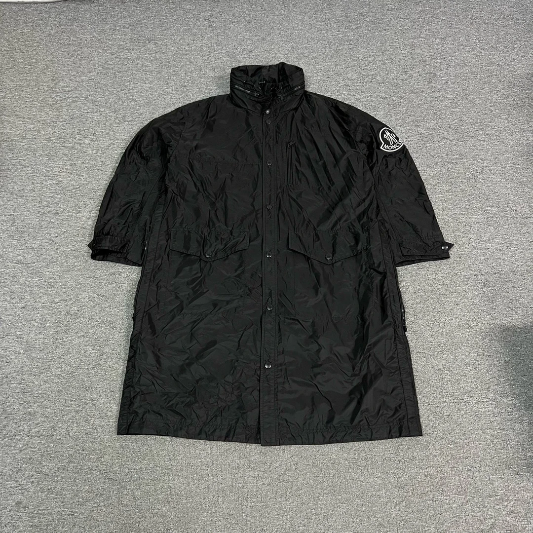 99新 MONCLER 蒙口 Greg 大Logo 防水风衣 中长款冲锋衣3码