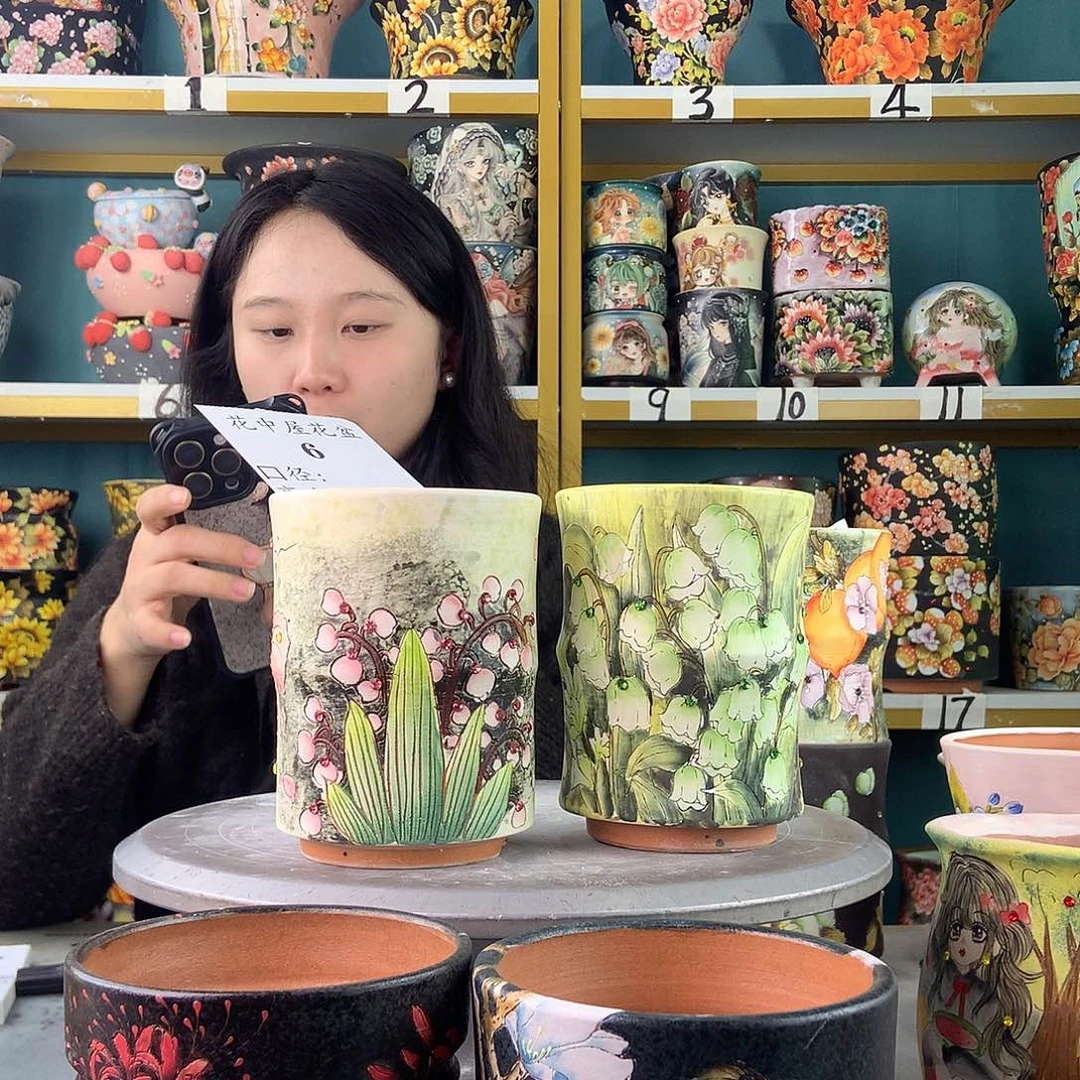 ****1陶景德镇手工花盆陶瓷6