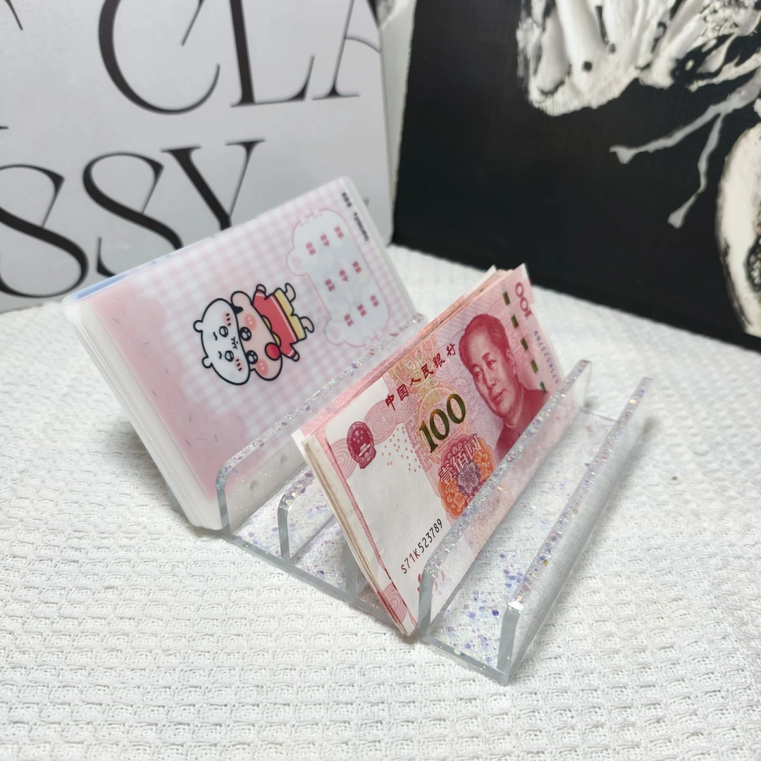 不午休的猫DIY手作滴胶成品新款五格长款现金收纳架多功能收纳架