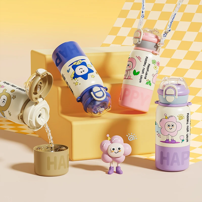 A+  儿童萌趣可爱三饮保温杯  Y-037