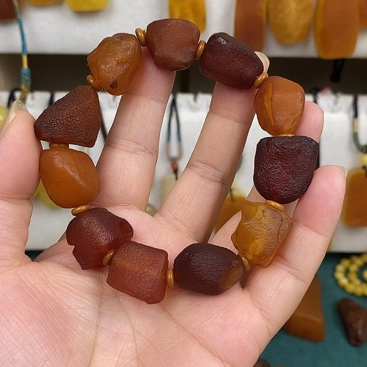 S***u蜜蜡未镶嵌珠宝奇石手串
