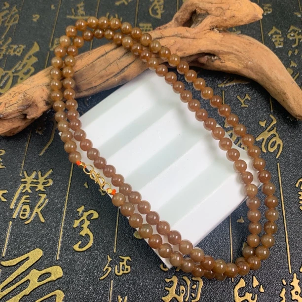 和田玉项链-多样性发一-250221016【尺寸约5mm+】