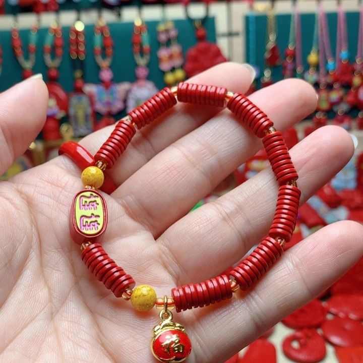 天然辰砂工艺品朱砂手串