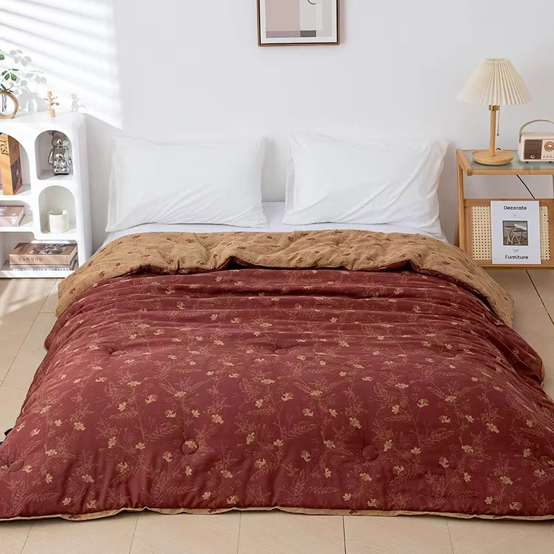 【嘉木-双人被】230*200轻奢简约舒适时尚安可拉红色系列床品