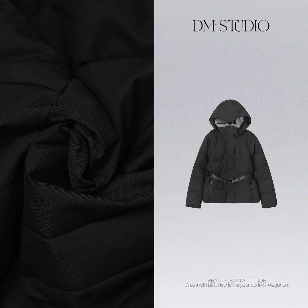 DEDM•STUDIO/秋冬高级感收腰羊毛毛领90白鸭绒外套2512YRF/953738