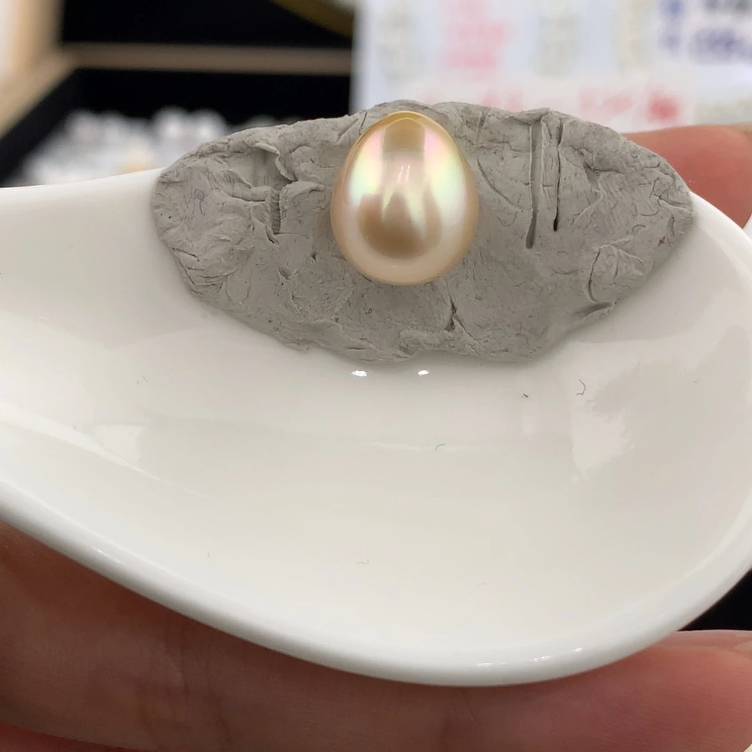 未镶嵌金珠炫彩极光水滴海水珍珠无暇