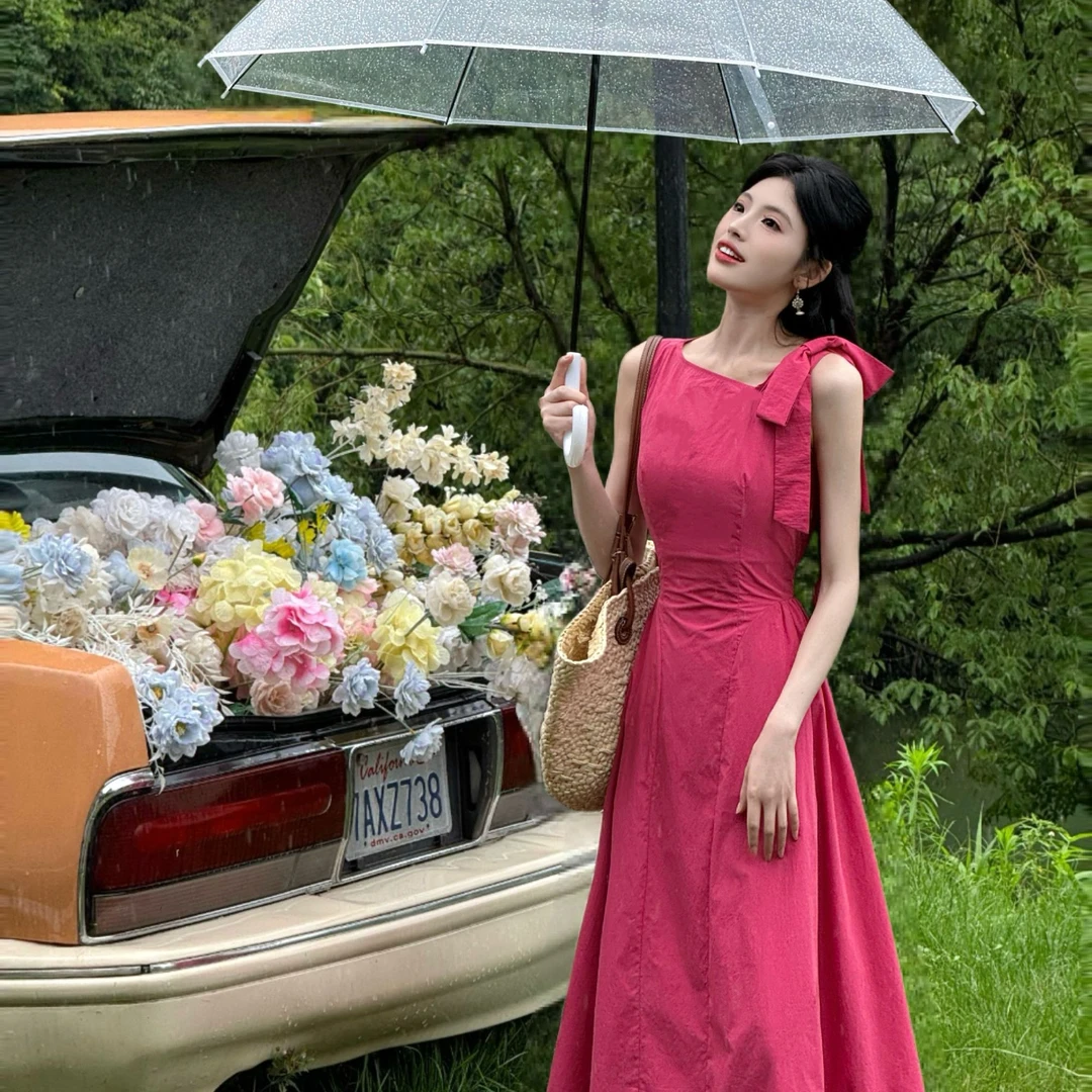 拉夏贝尔【冰岛华尔兹】25夏甜美减龄出游小众设计连衣裙 00083 SXJ