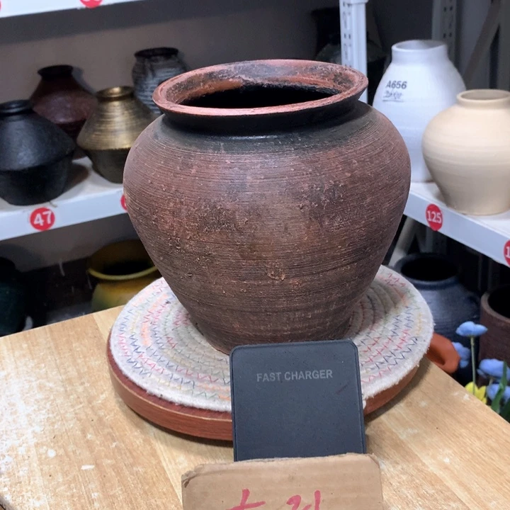 【闪购商品】微瑕土陶有孔高20口14