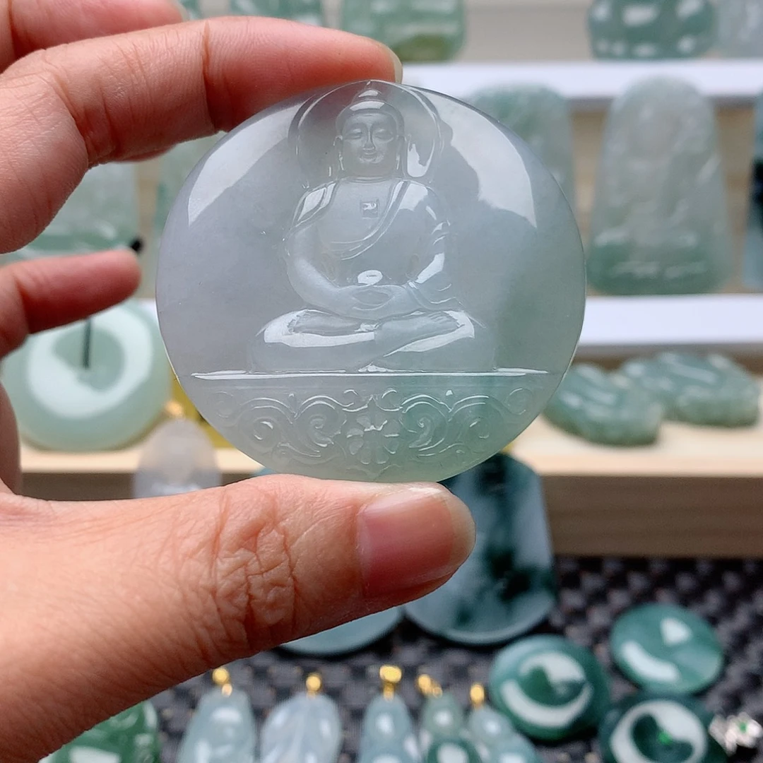 翡翠未镶嵌颈饰用****1大曰