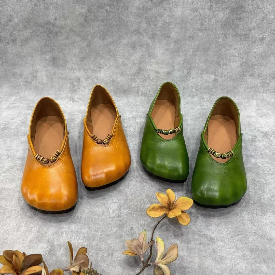 829-2春夏新款真皮时尚潮流休闲百搭女士瓢鞋