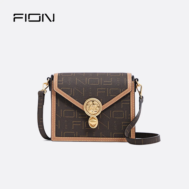 CQ菲安妮经典印花小方包女士高级轻奢单肩包斜挎包FAAFJIH001