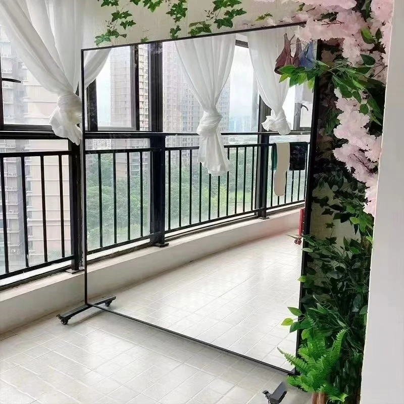 舞蹈镜家用可移动带轮全身落地镜舞蹈室练舞建身瑜伽专用镜子