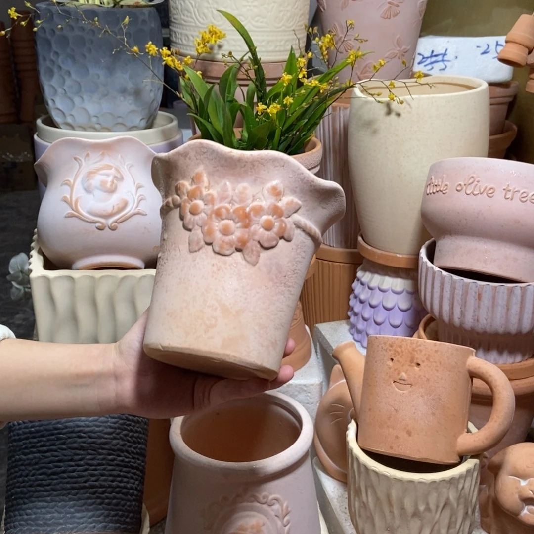 15×15雾化花边花束 粗陶1个