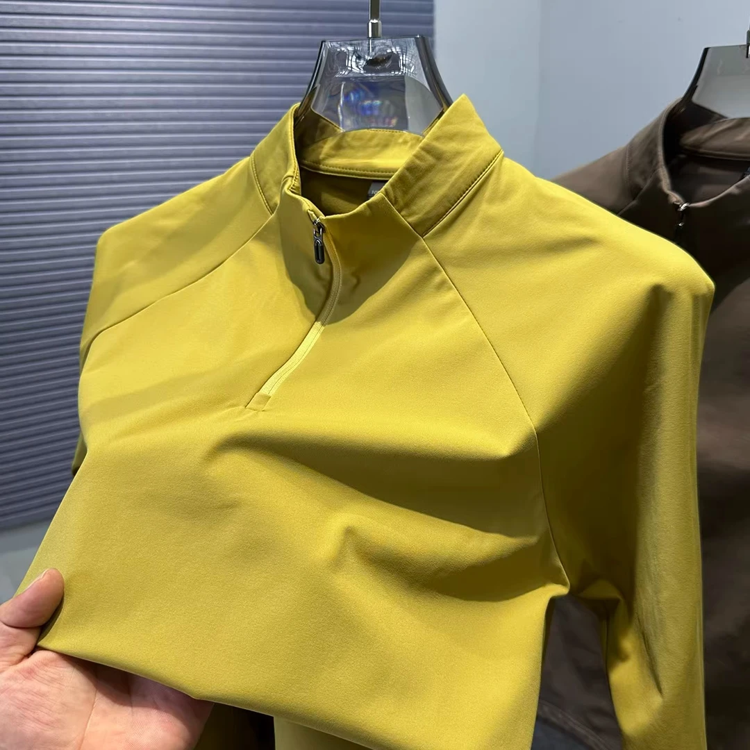 老钱风立领加绒卫衣男款宽松轻奢痞帅男装保暖户外运动半拉链上衣