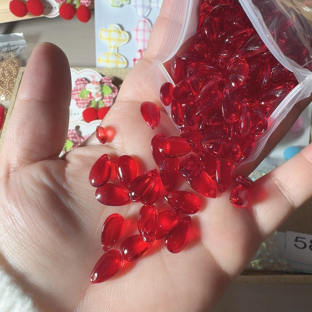 玻璃非金属581红色水滴500号