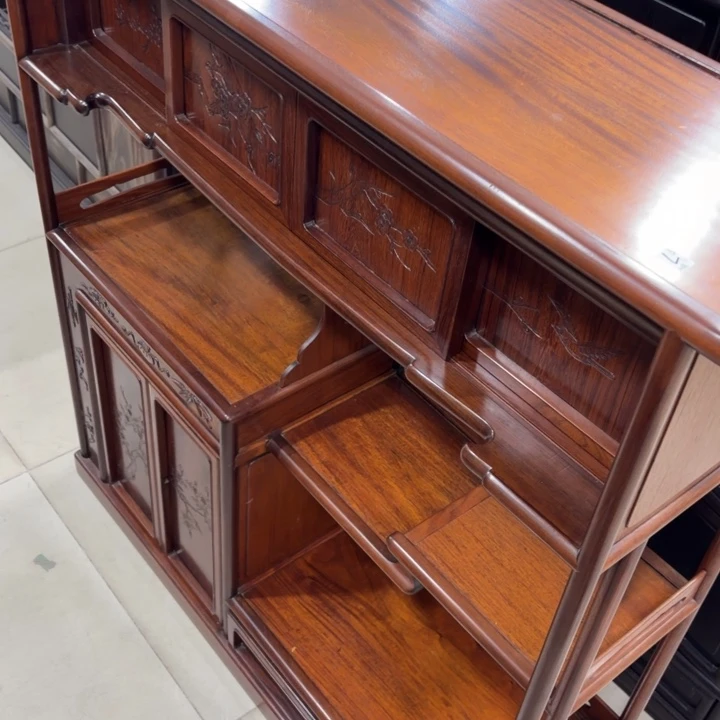 点***恒花梨木类储物柜般若中古美术工艺品