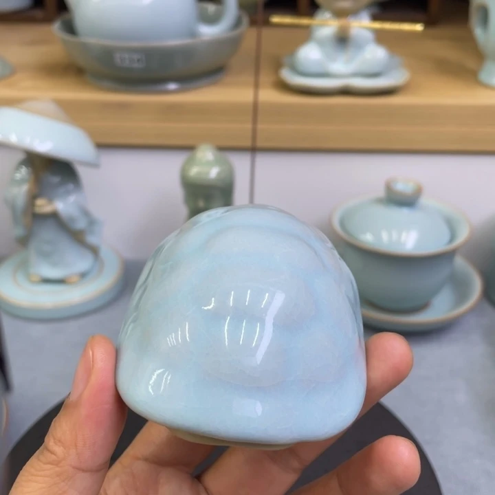 杯子微瑕天青茶宠