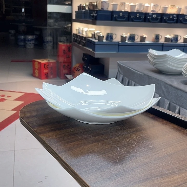 45%以上骨粉骨瓷2个8寸翘脚盘