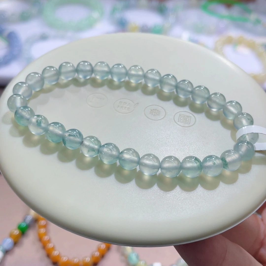 未镶嵌手链翡翠高冰玻卡6