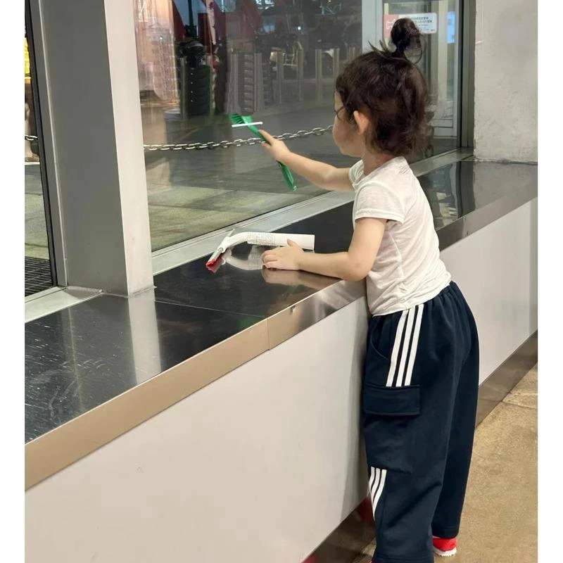 壹妈女童韩版夏装洋气休闲短袖T恤运动裤套装小女孩可爱活力百搭