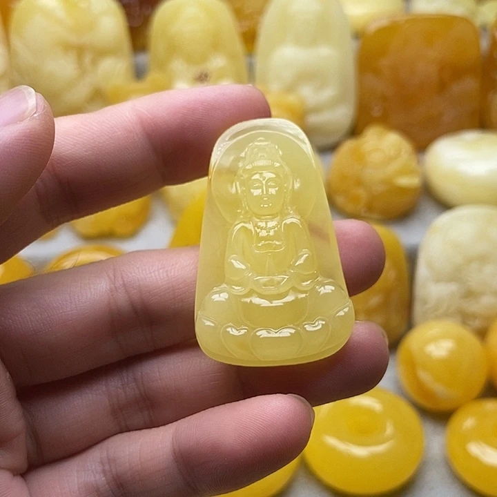 琥珀颈饰未镶嵌琥珀蜜蜡吊坠