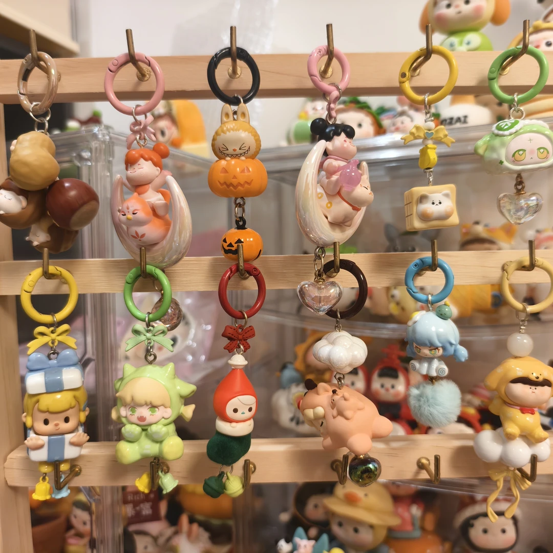萌粒钥匙扣手机链三条 宠垫片