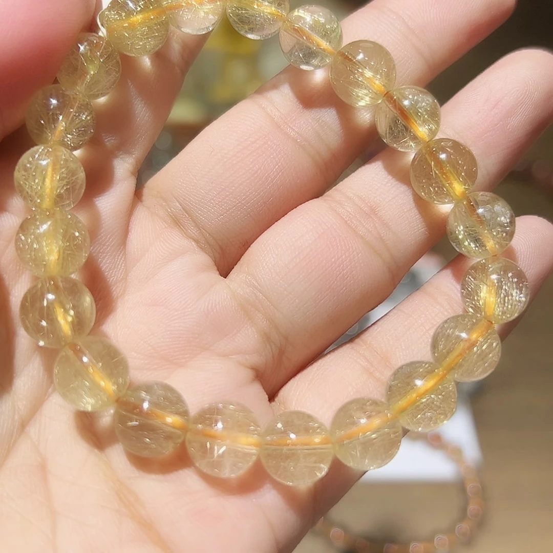 水晶手链未镶嵌发晶9.8毫米73号