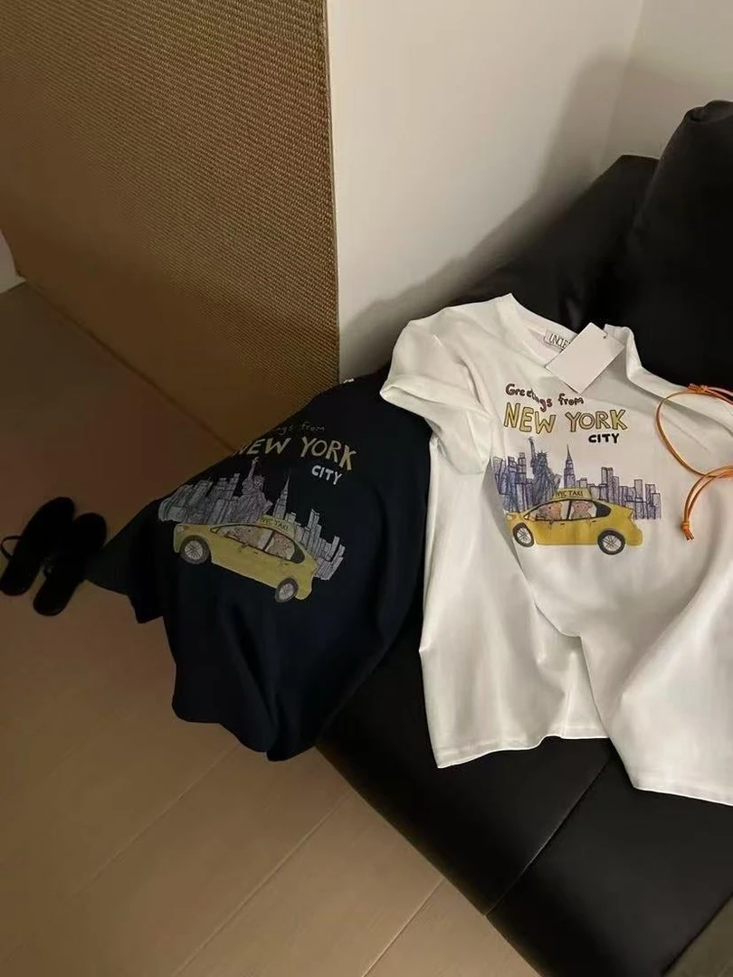 Uncle Be#休闲百搭出租车小熊印花短袖T#7251【福福】