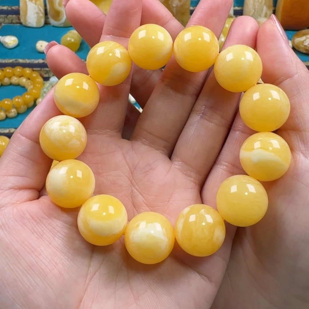 琥珀未镶嵌手链同料