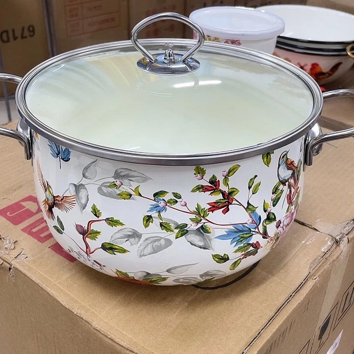 搪瓷24公分珐琅搪瓷煲汤锅