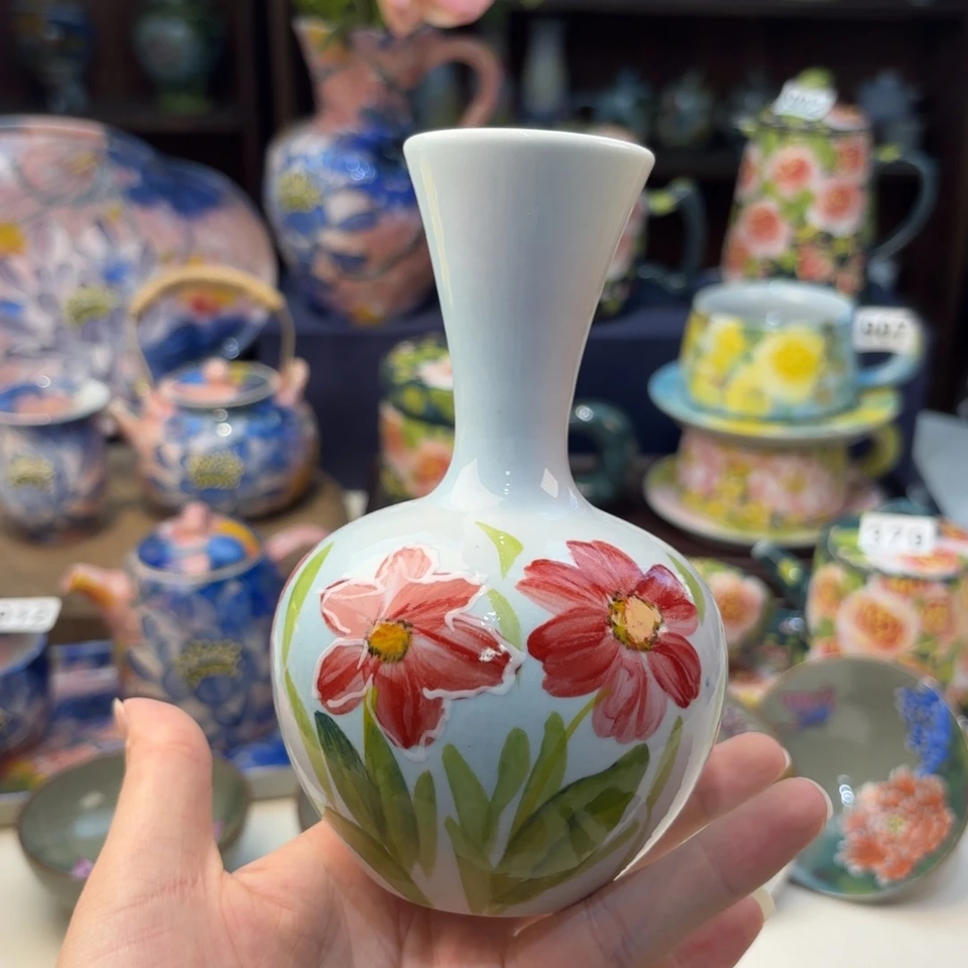 瓷片景德镇手绘高温釉下彩陶瓷茶具