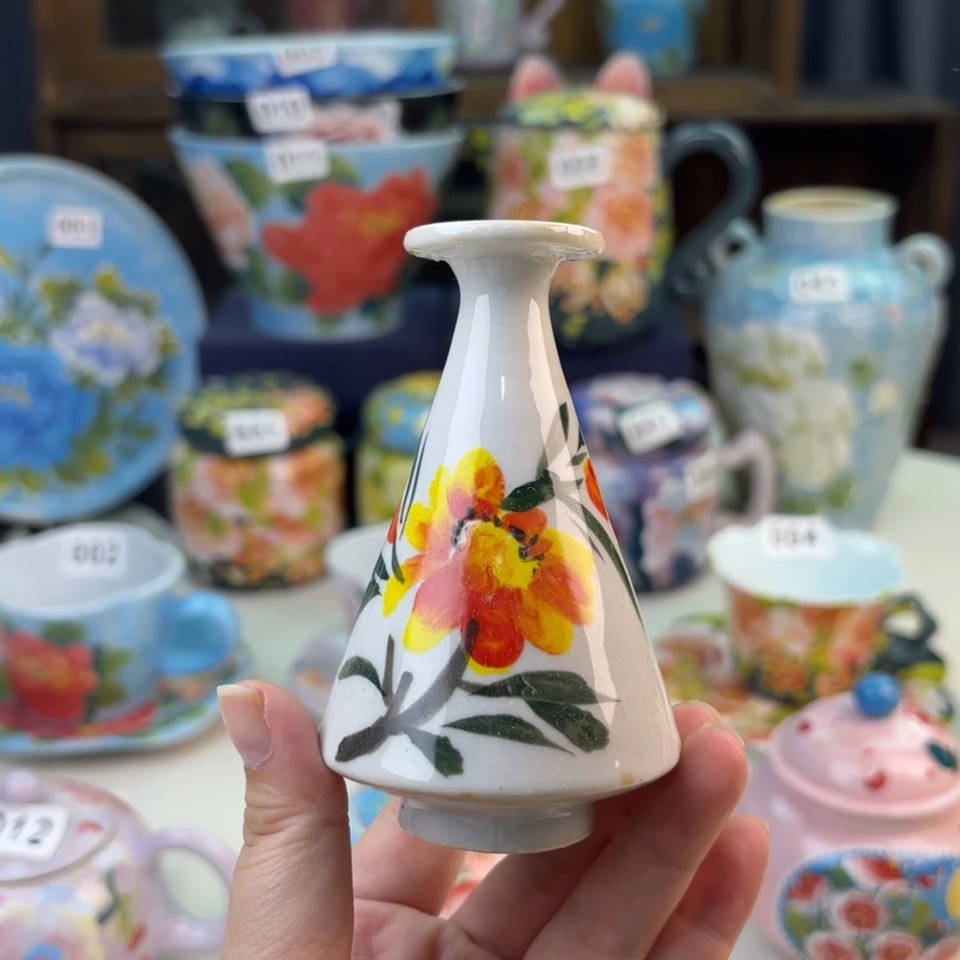 景德镇手绘高温釉下彩陶瓷茶具