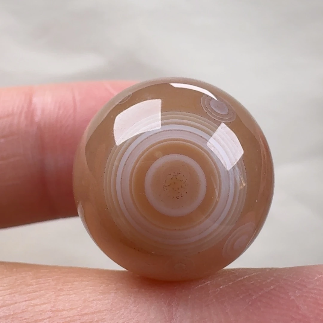 南红玛瑙未镶嵌天眼单珠18.4