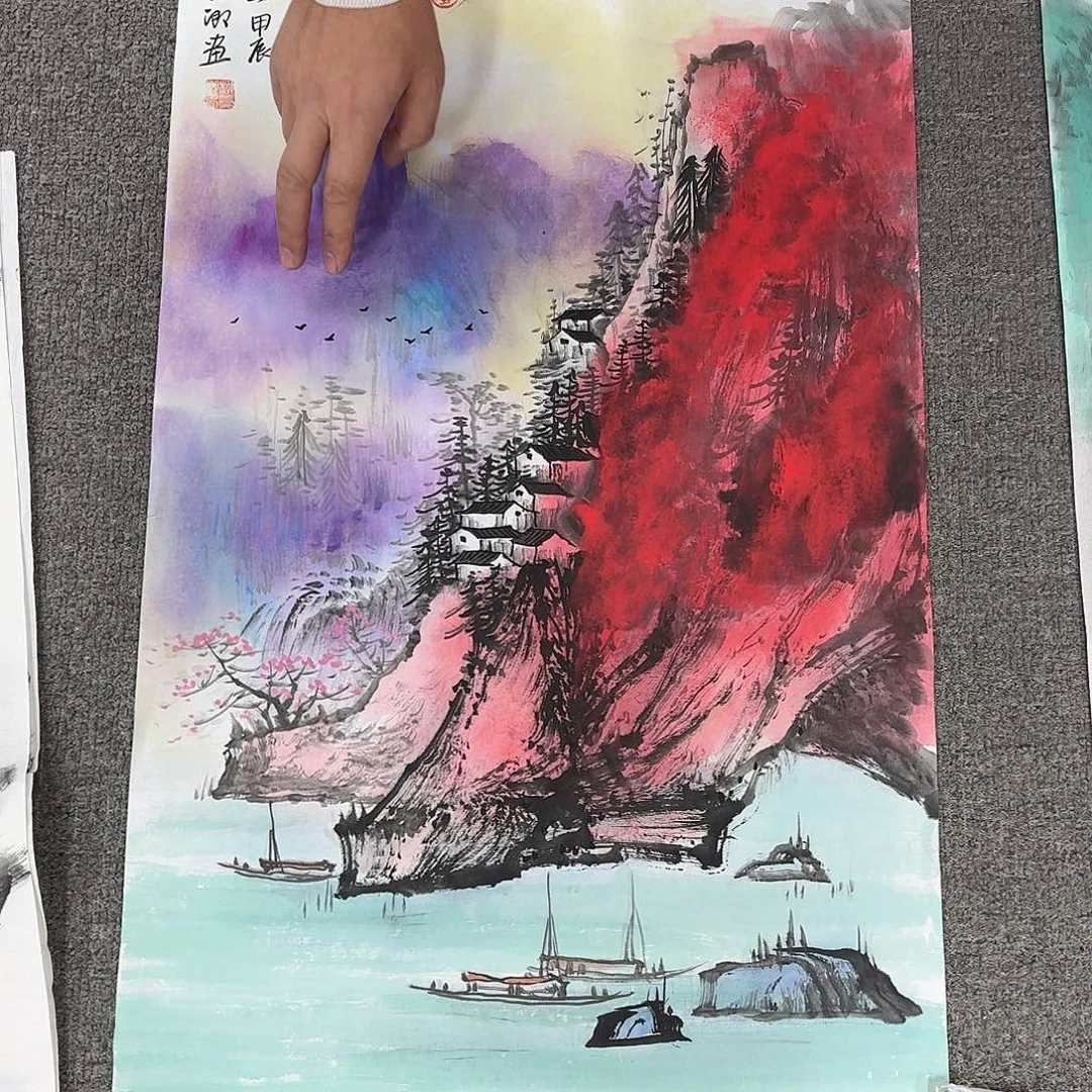 国画国画作品多次入选国内外